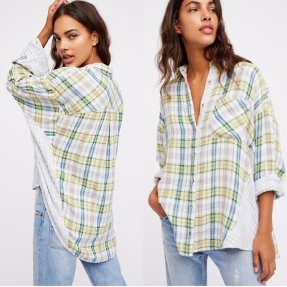 Free People Tops - NWOT Free People One of the Guys Button Down